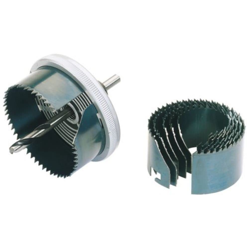 Draper 18053 Carbon Steel Hole Saw Kit for Wood and Plastics, 32mm - 63mm, 7 Pieces