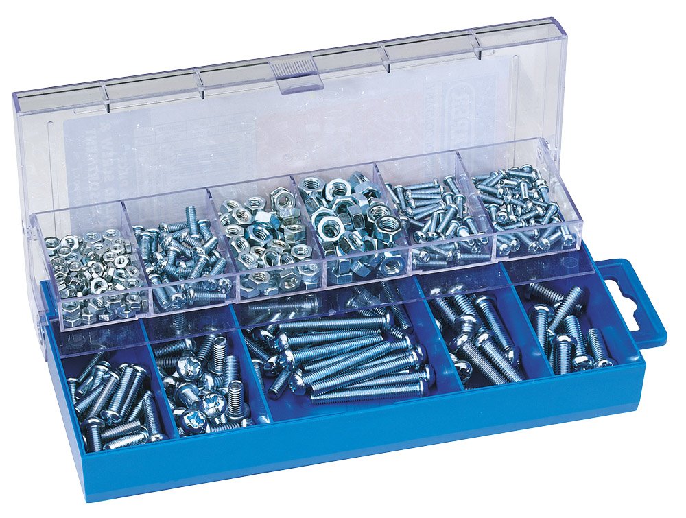 Draper 61272 HW6 Panhead Screw and Nut Assortment, 366 Pieces