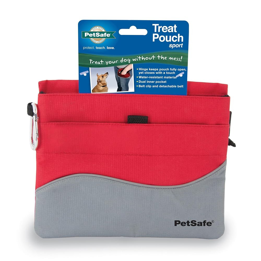 PetSafe Treat Pouch Sport, Pet Training and Dog Walking Accessory, Red