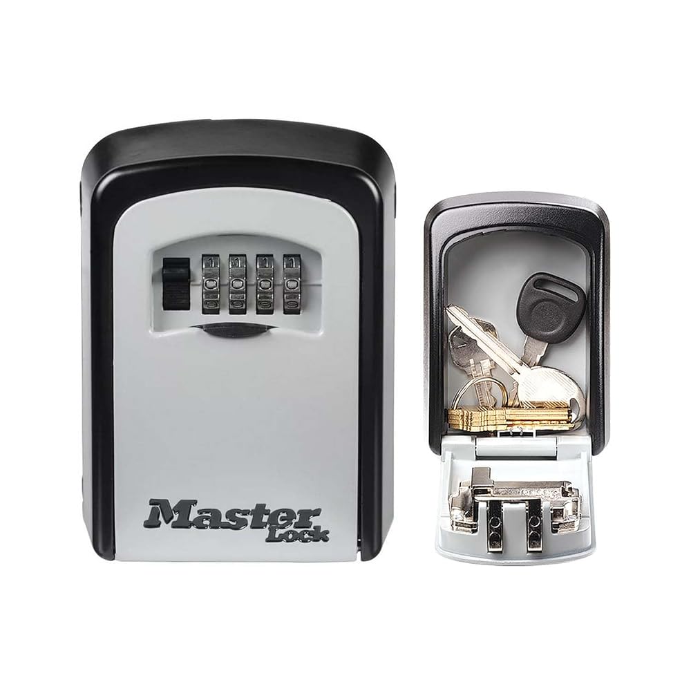 Master Lock Key Safe, 5401EURD, Wall Mounted, Medium, Strong Outdoor Weather Resistant Construction, Mounting Hardware Included
