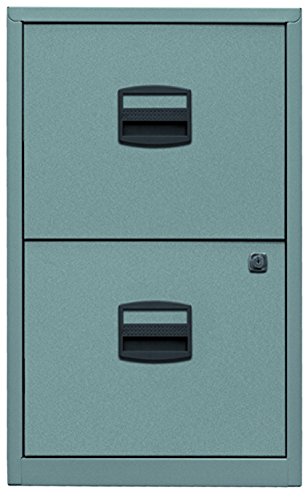 Bisley PFA Home Filers A4 Metal Filing 2 Drawer Cabinet, Silver