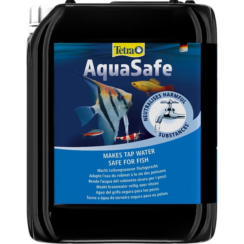 Tetra AquaSafe, Turns Tap Water into Safe and Healthy Water for Fish and Plants, 5 Litre
