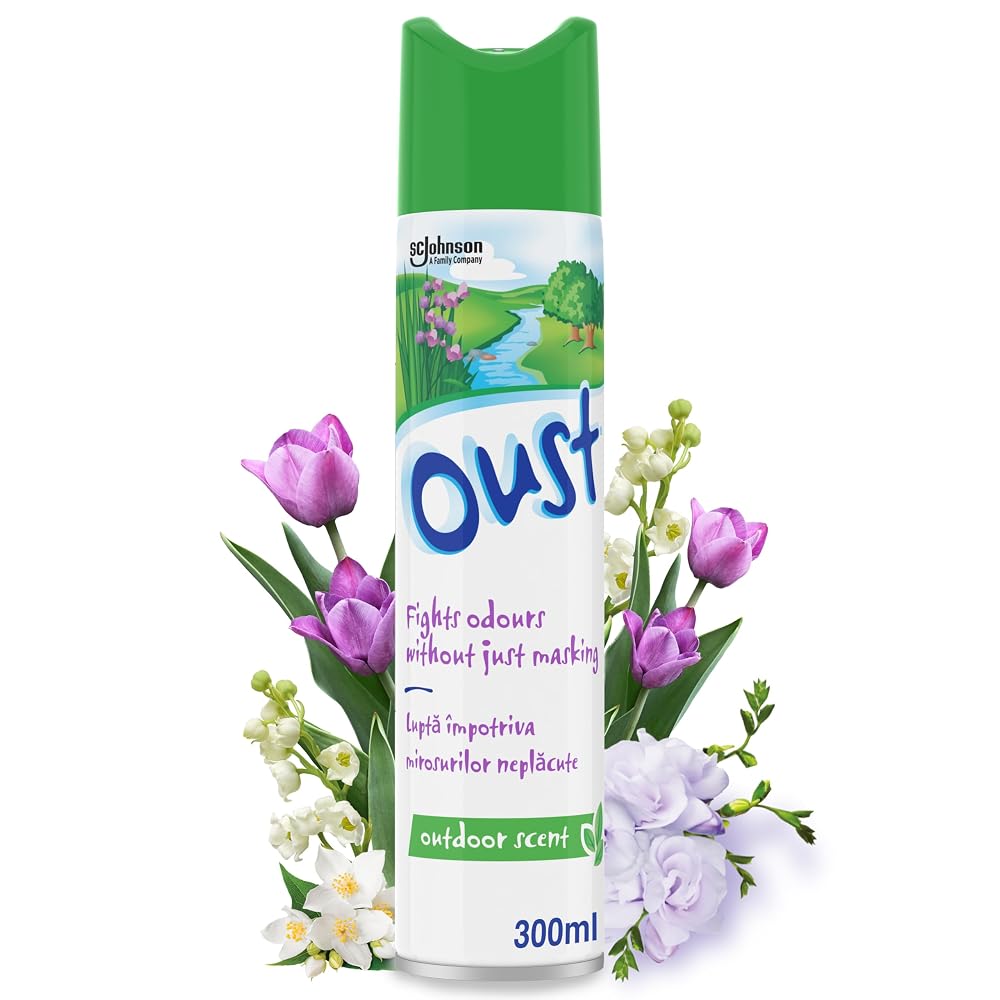 Oust Odour Eliminator Aerosol Air Freshener, Outdoor Scent, 300ml