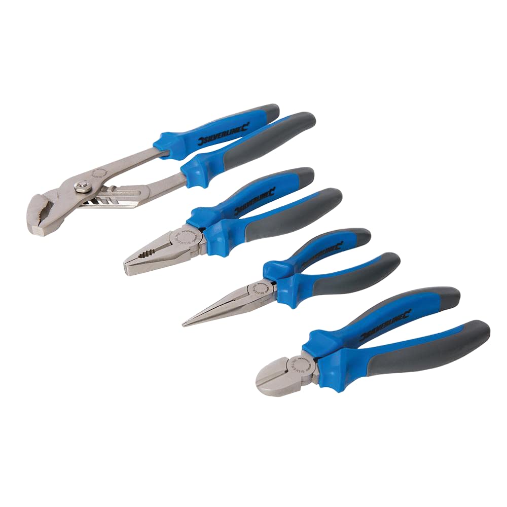 Silverline Expert Pliers Set, 4 Piece