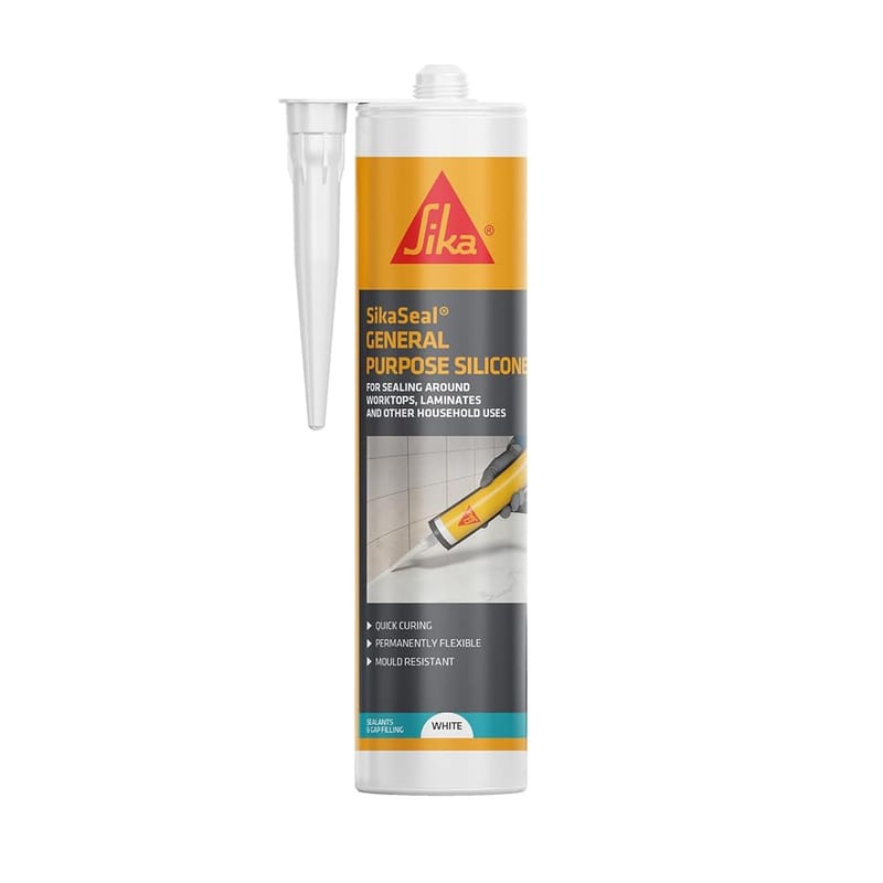 Everbuild General Purpose Silicone Sealant – Waterproof – Suitable for Interior and Exterior Use – White – 280ml