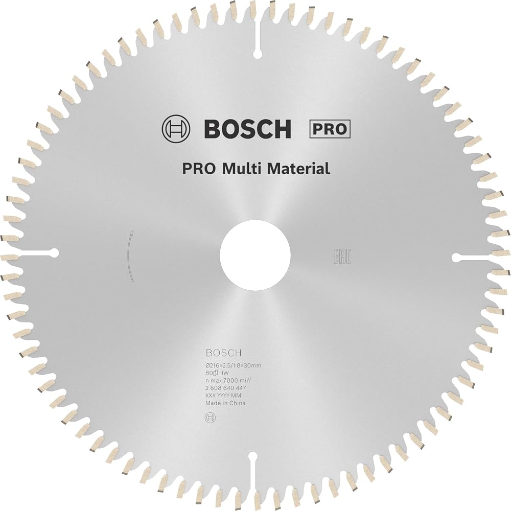 Bosch 1x PRO Multi Material Circular Saw Blade for Corded Mitre Saws (for Aluminium, Plastics, Professional Accessory)