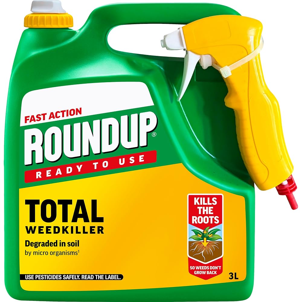 Roundup Fast Action Weedkiller, Ready to Use, Manual Spray, 3 Litre