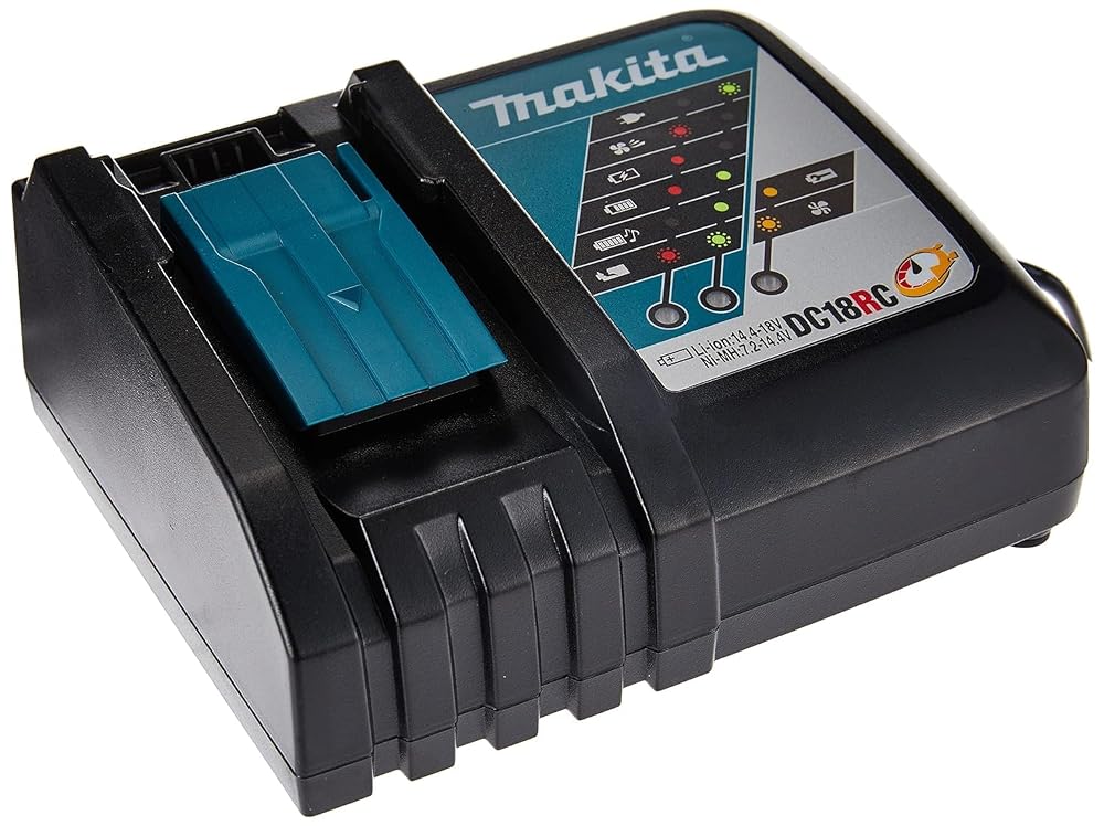 Makita DC18RC Black LXT Lithium Ion 18V Fast Battery Charger Charges Makita Batteries from 7.2V to 18V