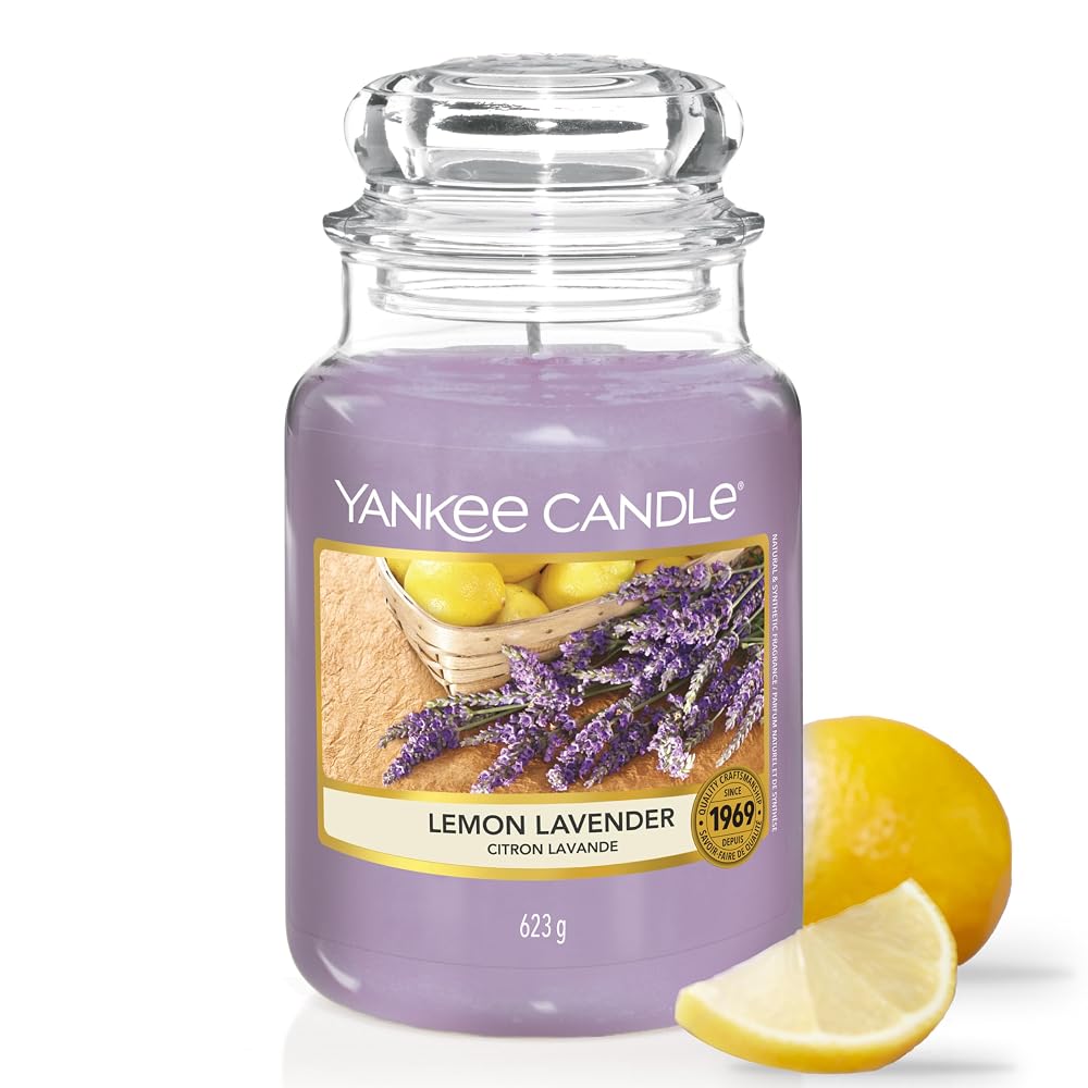 Yankee Candle Scented Candle | Lemon Lavender Large Jar Candle | Long Burning Candles: up to 150 Hours