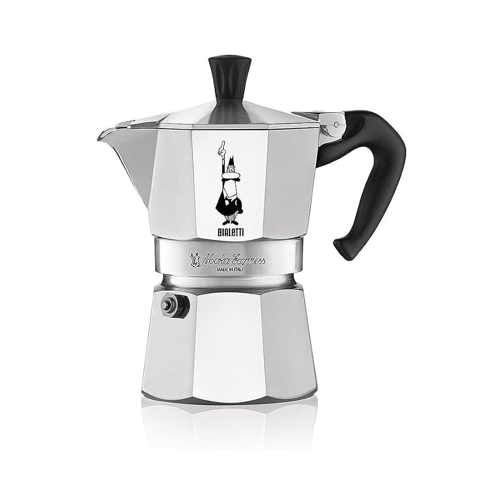 Bialetti Moka Express Aluminium Stovetop Coffee Maker (4 Cup), 0.19 litres