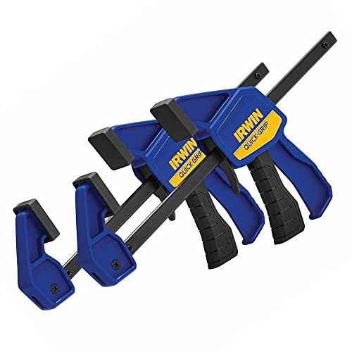 IRWIN QUICK-GRIP Light-Duty (63kg) Mini (300mm) Trigger Clamp, Twin Pack, T54122EL7