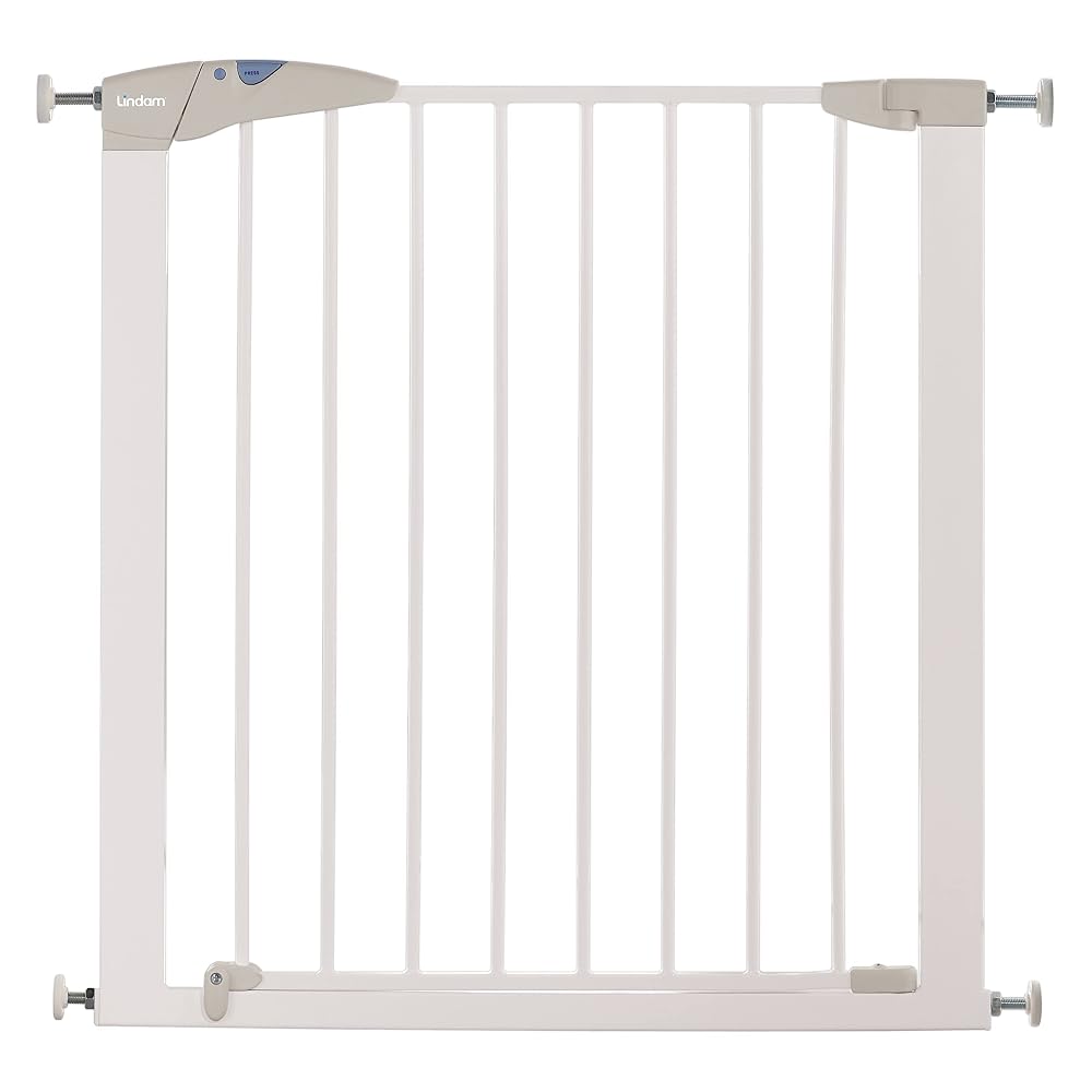 Munchkin Lindam Sure Shut Axis Baby Stair Gate, Pressure Fit, 76-82cm, White