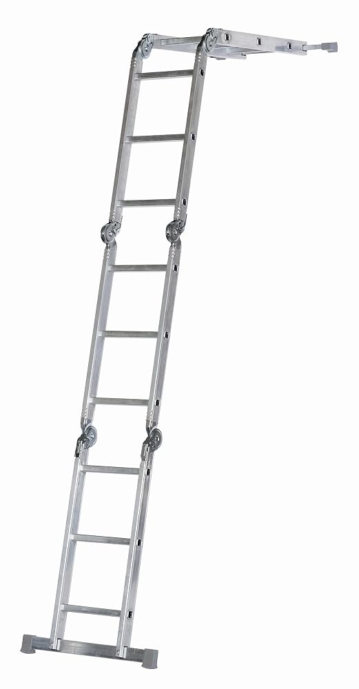Abru 10 Way Multi-Purpose Combination Ladder, Heavy Duty 150kg Load Capacity, EN131