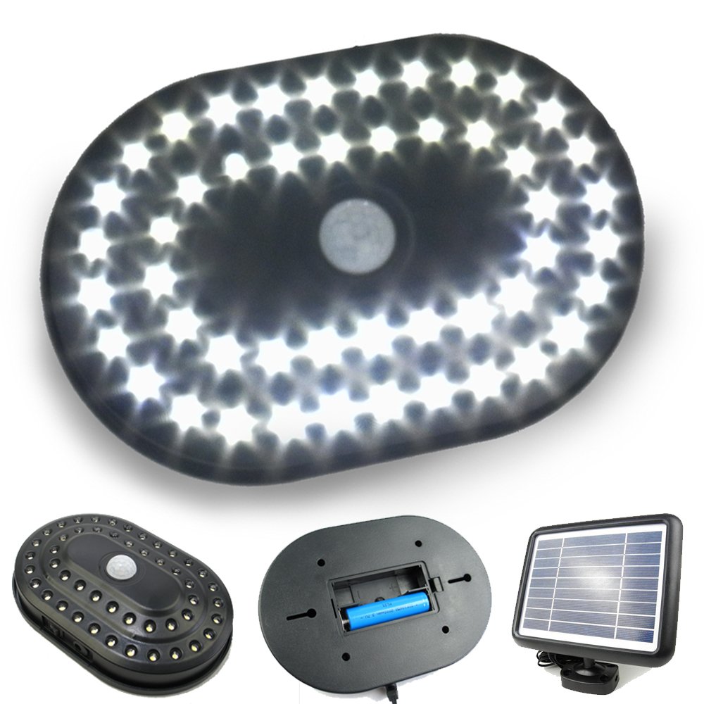 PowerBee Solar Ray Solar Shed Light, 48 Superbright LEDs, Motion Activated