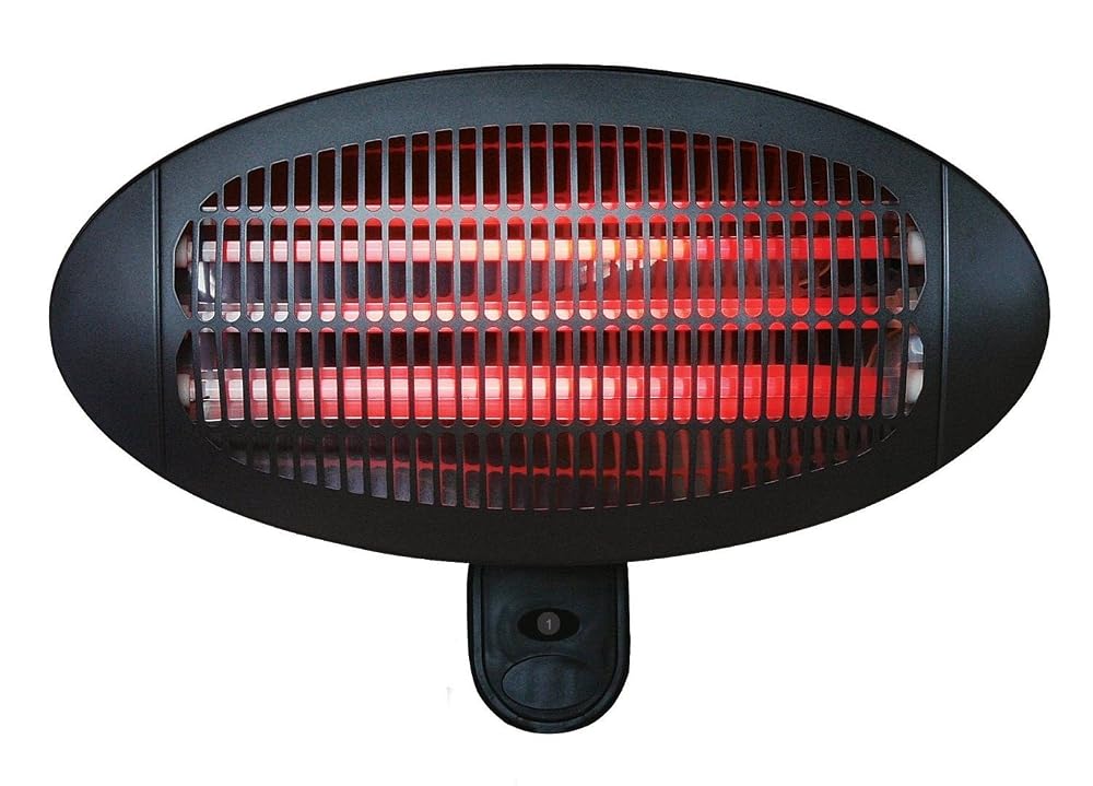 Kingfisher H800 2000W Electric Patio Heater, Black