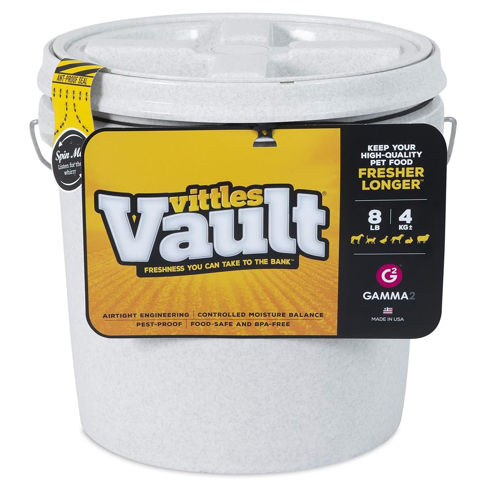 Gamma2 Vittles Vault Canister Airtight Pet Food Storage Container, 8lb