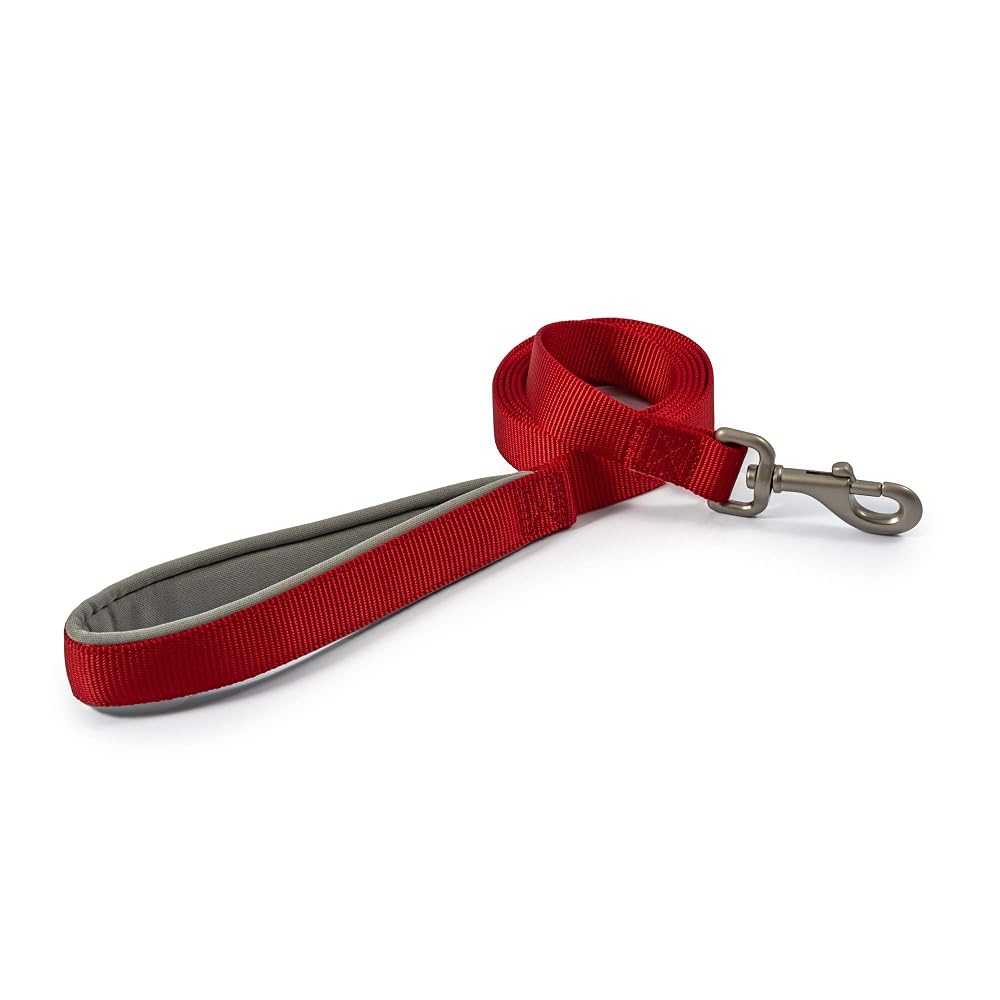 Ancol Viva Soft Touch Padded Snap Dog Lead, Red, Neoprene Handle, 1.8m x 25mm