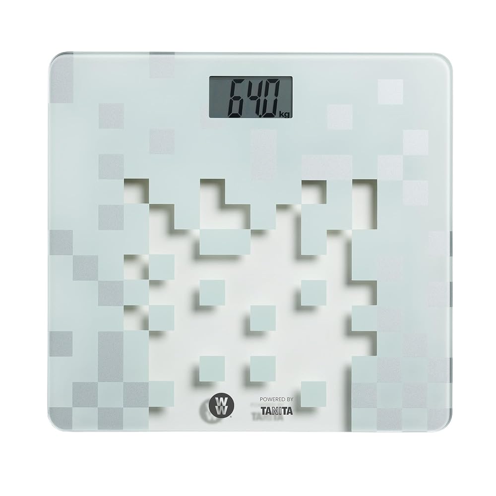 Tanita HD-380 Glass Digital Bathroom Scales, Large LCD Display, White