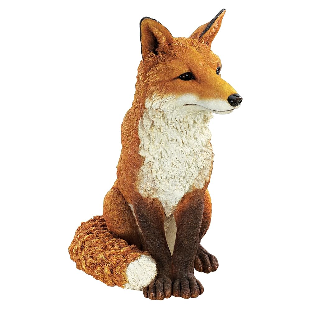 Design Toscano Simon the Fox Garden Statue, 46cm, Polyresin