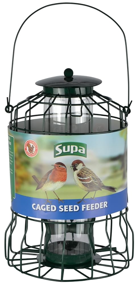 Supa Wild Bird Cage Seed Feeder, Deters Squirrels and Larger Birds