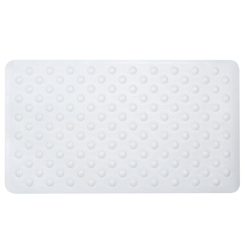 Sabichi Suction Grip Bubble Rubber Bath Mat, Ice White, 70 x 40cm
