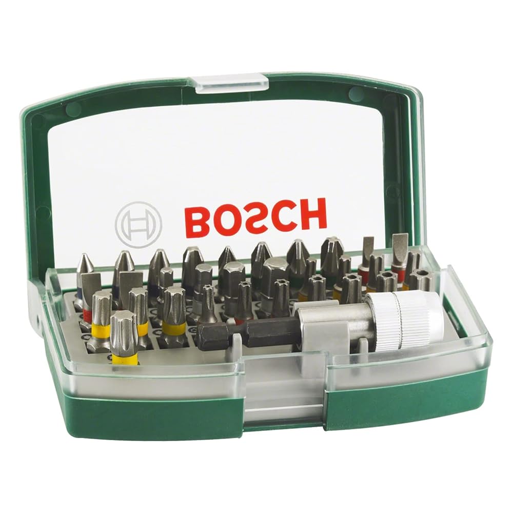 Bosch 32pc. Screwdriver Bit Set (PH, PZ, Hex, T, TH, S-Bit, Accessories for Drill and Screwdriver)