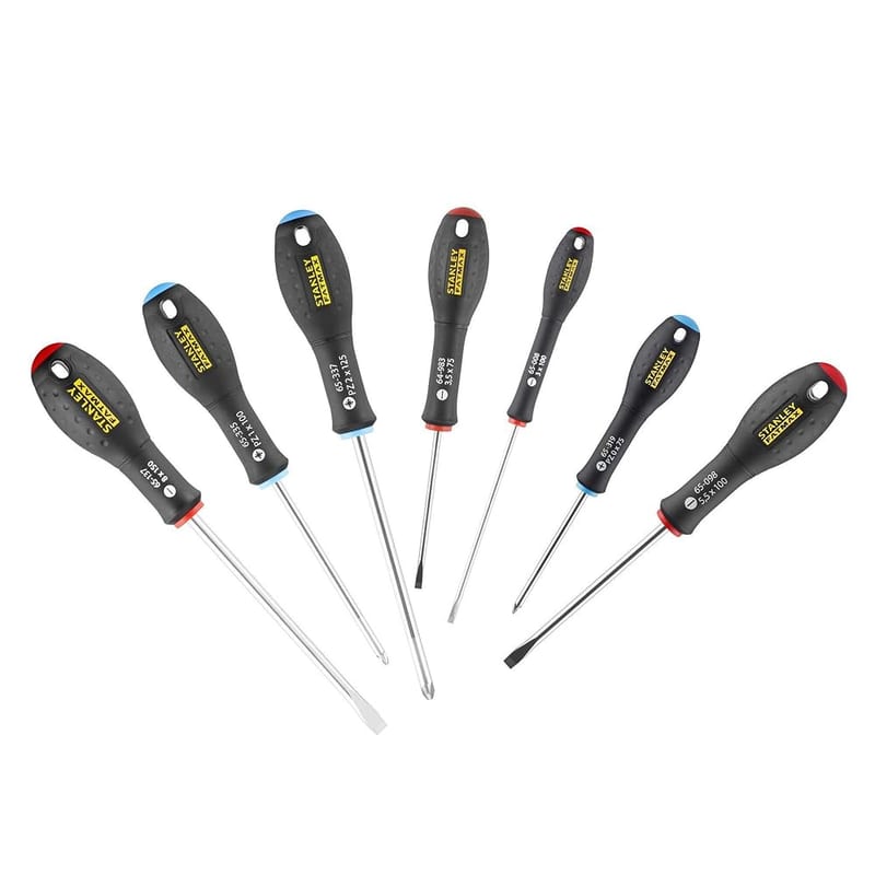 STANLEY 0-65-425 FATMAX 7 Piece Screwdriver Set, Parallel/Flared/Pozi