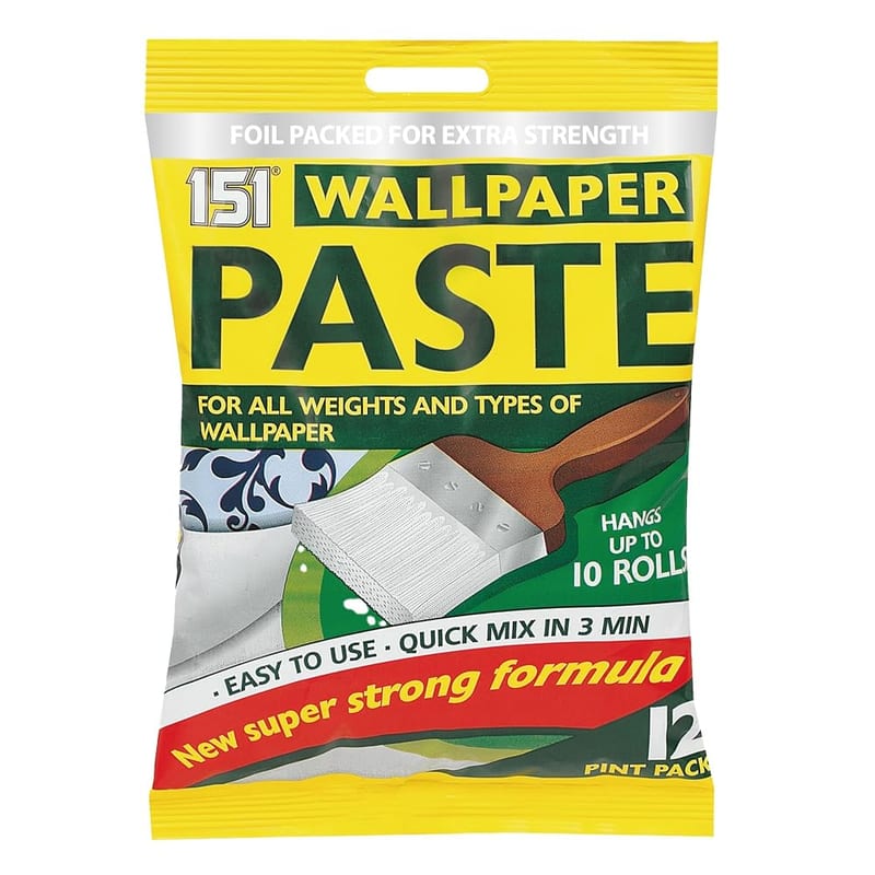 151 All Purpose Wallpaper Paste, Super Strong Wall Paper Adhesive, Ready in 3 Minutes, Hangs up to 10 Rolls (12 Pints)