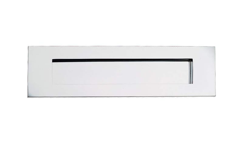 Polished Chrome 10" x 3" Victorian Letter Plate