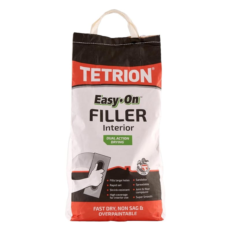 Tetrion Easy On Filler Sack 5kg - High-Performance, Fast-Drying Interior Filler for Smooth, Durable, and Easy-to-Apply Wall & Surface Repairs