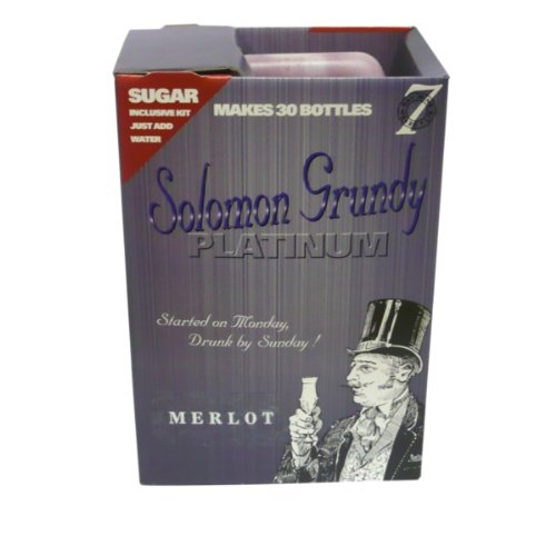 Solomon Grundy Platinum 7 Day Wine Kit 30 Bottle - Merlot Home Made Homebrew Wine