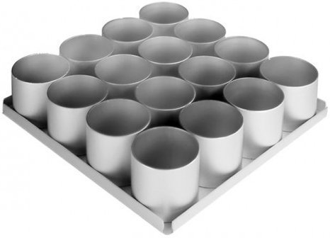 Alan Silverwood 16 Piece Round Multi Mini Cake Pan Set, 7.5cm Diameter