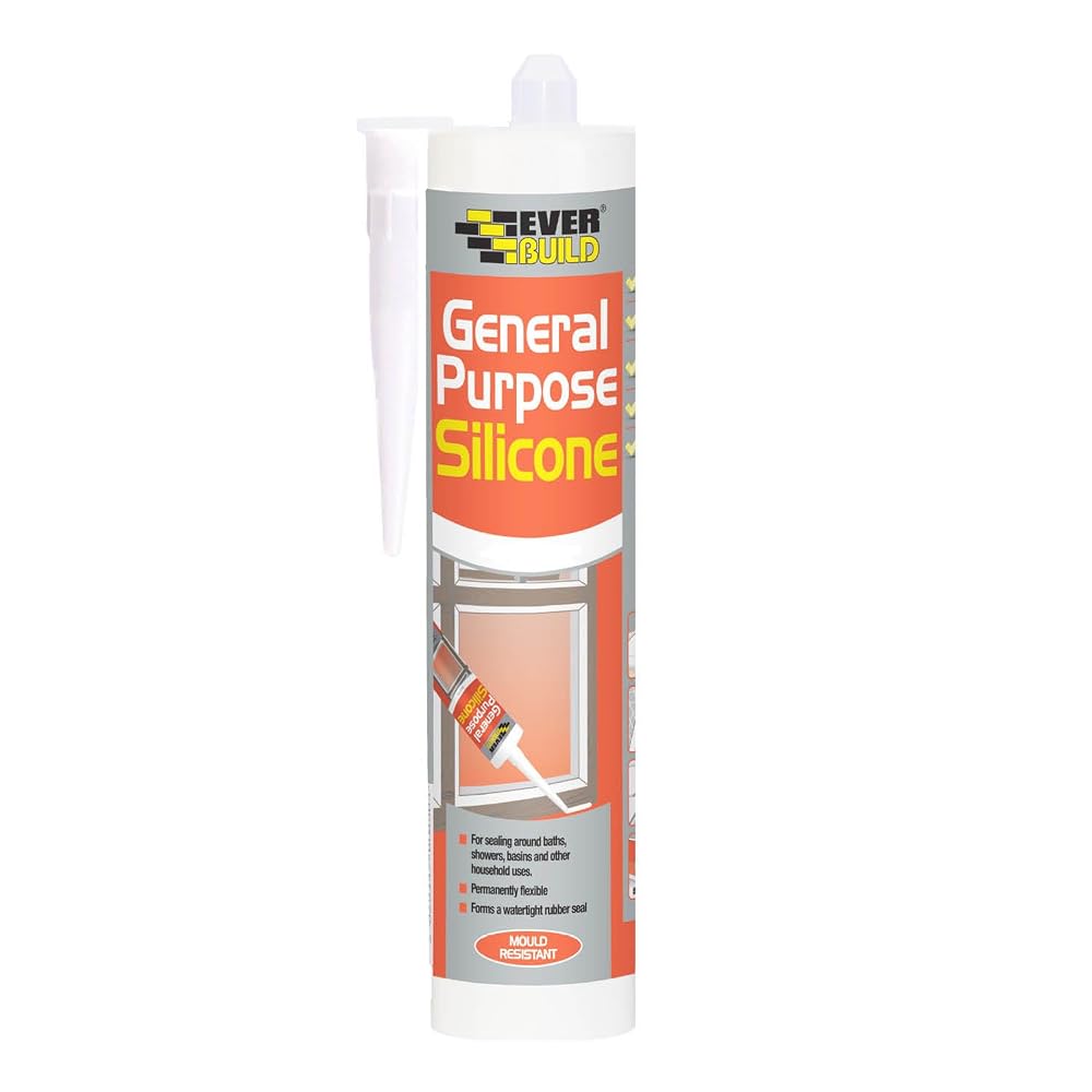 Everbuild General Purpose Silicone Sealant - Waterproof - Clear - 280ml