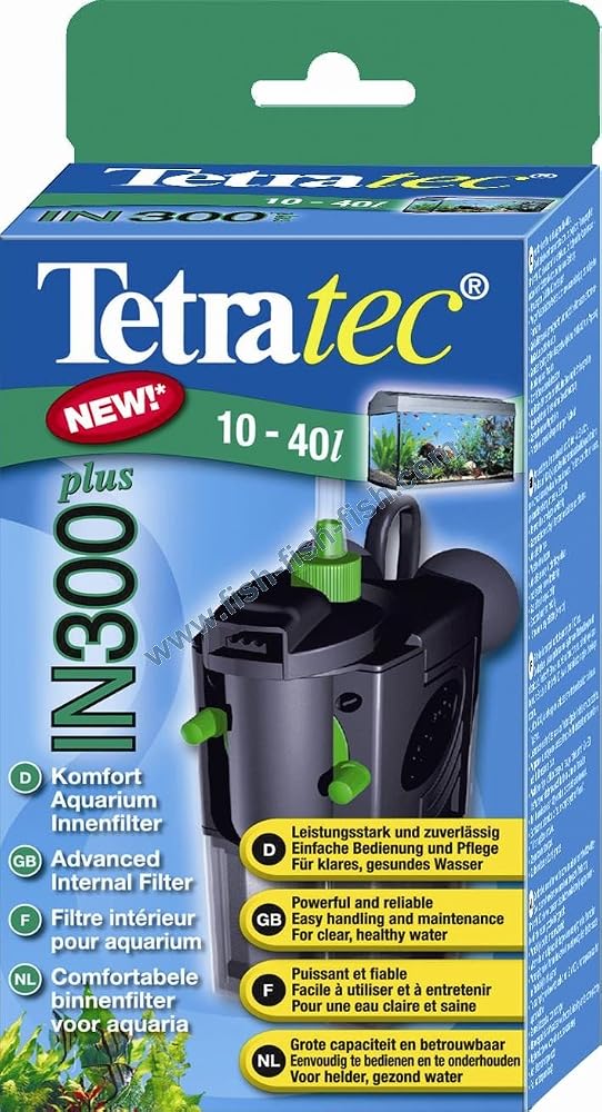 Tetra IN300 Plus Aquarium Internal Filter for 10 - 40L Aquariums