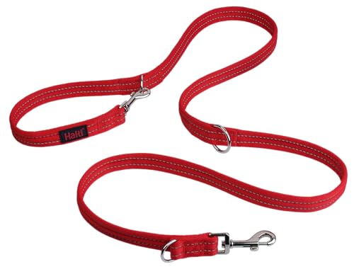 HALTI Training Lead - Professional No-Pull Double-Ended Dog Lead (Size Large, Red, 2m)