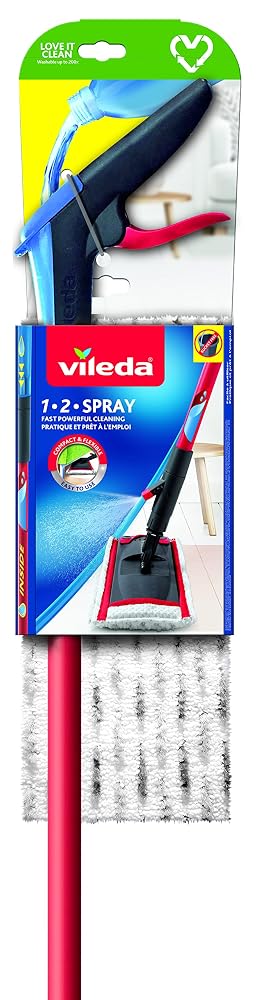 Vileda 1-2 Spray Microfibre Flat Spray Mop