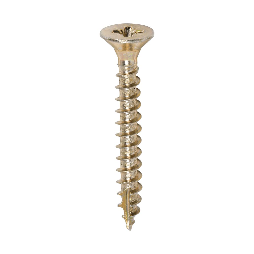 TIMCO Classic Multi-Purpose Screws - PZ Double Countersunk - 4.5 x 35 - Gold - Box of 200