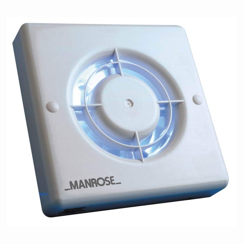 Manrose XF100T 4 Inch/100mm Timer Extraction Fan, White