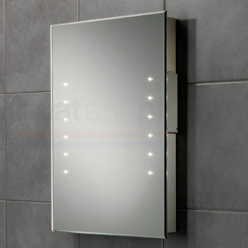 HiB Oliver Rechargeable Battery-Powered LED Bathroom Mirror, 600mm High x 450mm Wide