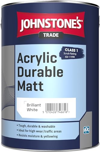Johnstone's Trade Acrylic Matt Emulsion 2.5 Litres - Brilliant White