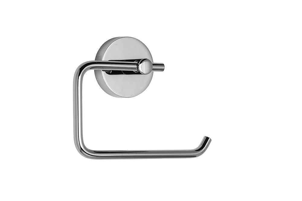 Croydex Pendle Toilet Roll Holder, Durable Zinc Alloy, Chrome Finish, Flexi-Fix