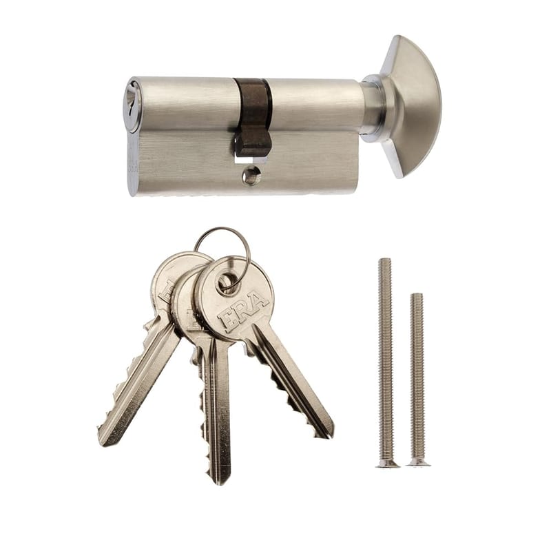 ERA 35 x 35mm 6-Pin Euro Profile Cylinder and Thumbturn, Satin
