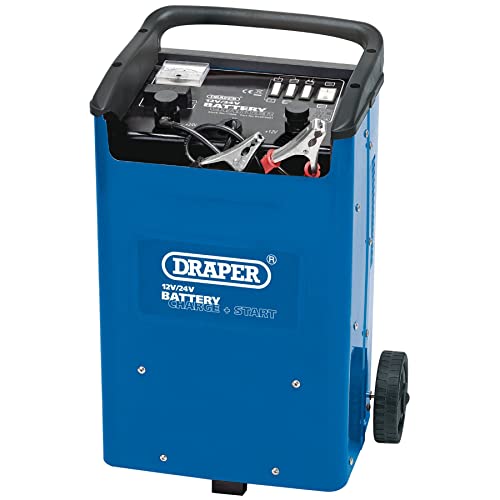 Draper Battery Charger Starter 260A | 12/24V Car Battery Charger | Jump Starter Power Pack | Easy Portable | 11966