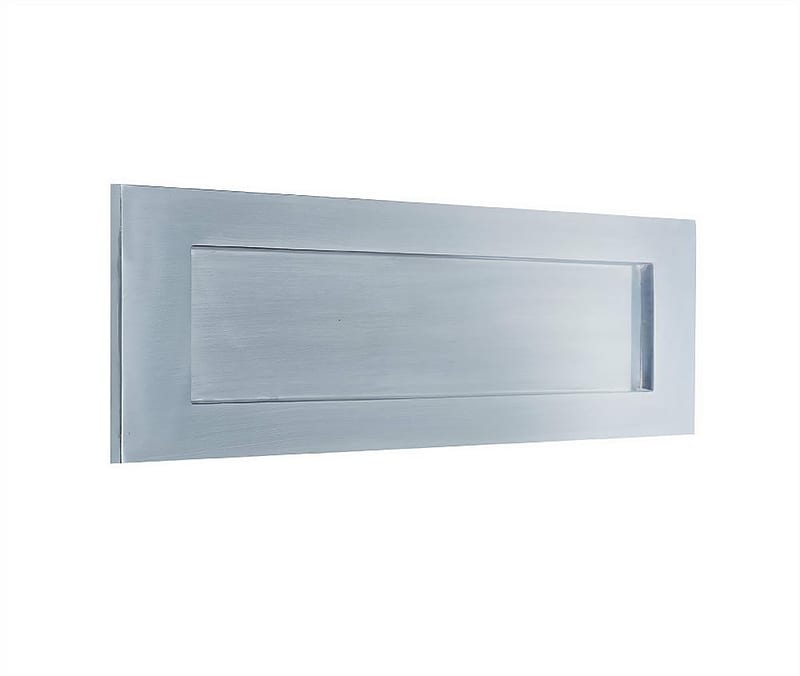 Traditional Letter Plate, 255 x 75mm, Satin Chrome