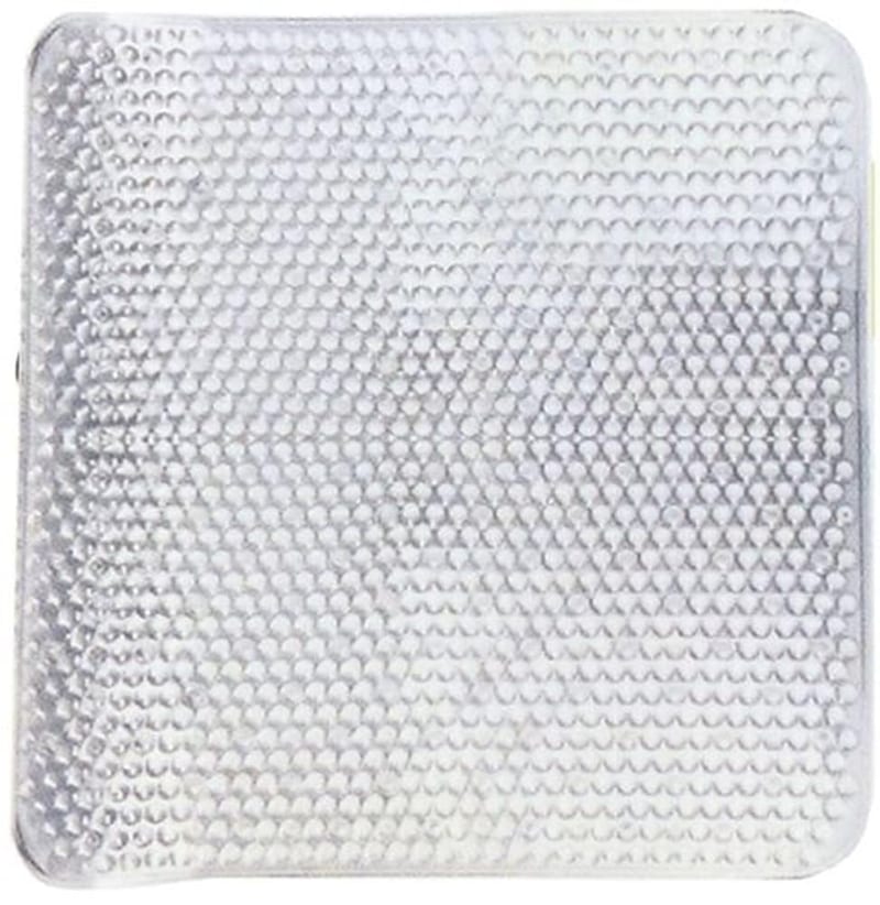 Sabichi Square Shower Mat, Plastic, Clear/Turquoise