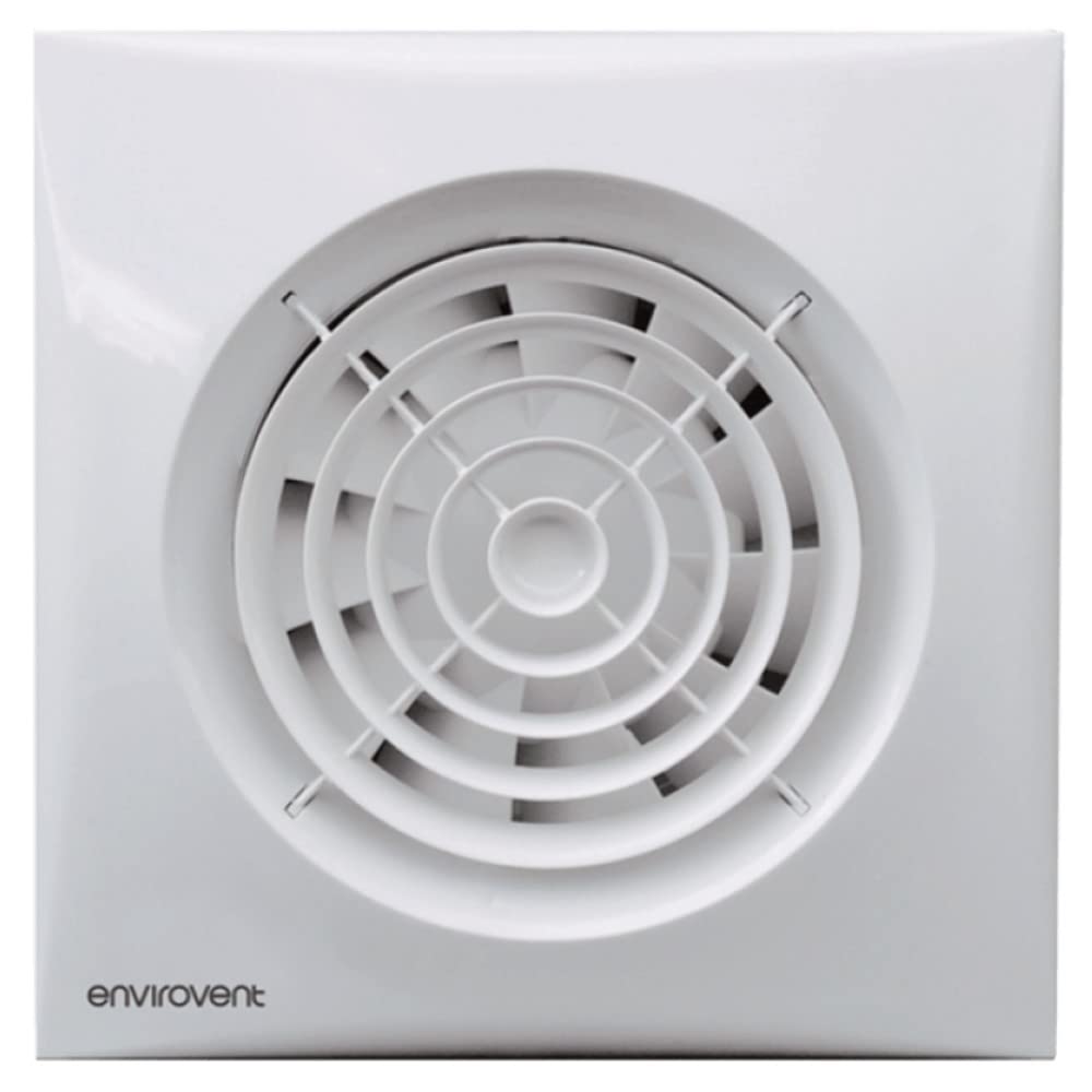 Envirovent SIL100 Silent-100 Axial Extractor Fan, 100mm/4 Inch, Timer Model, White