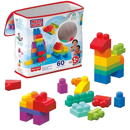 MEGA BLOKS First Builders Big Building Bag Toddler Blocks Toy Blue