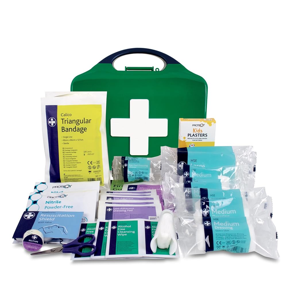 Reliance Medical Children's First Aid Kit — For Kids, Childcare Providers, Schools, and Home Use, Wall-Mountable Aura Box