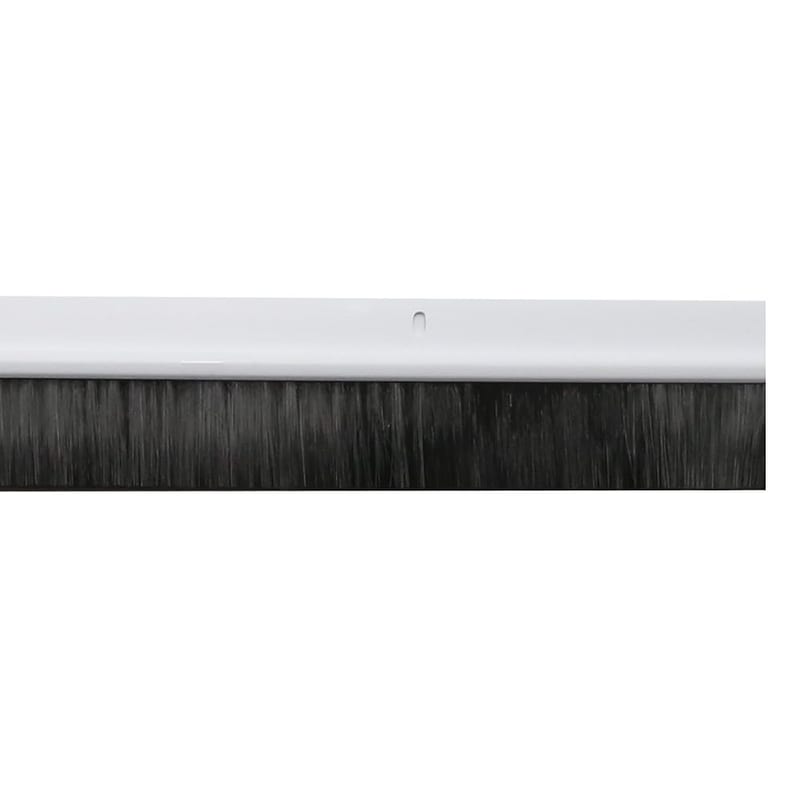 Stormguard 838 Door Bottom Brush Draught Excluder Sweep Seal, White
