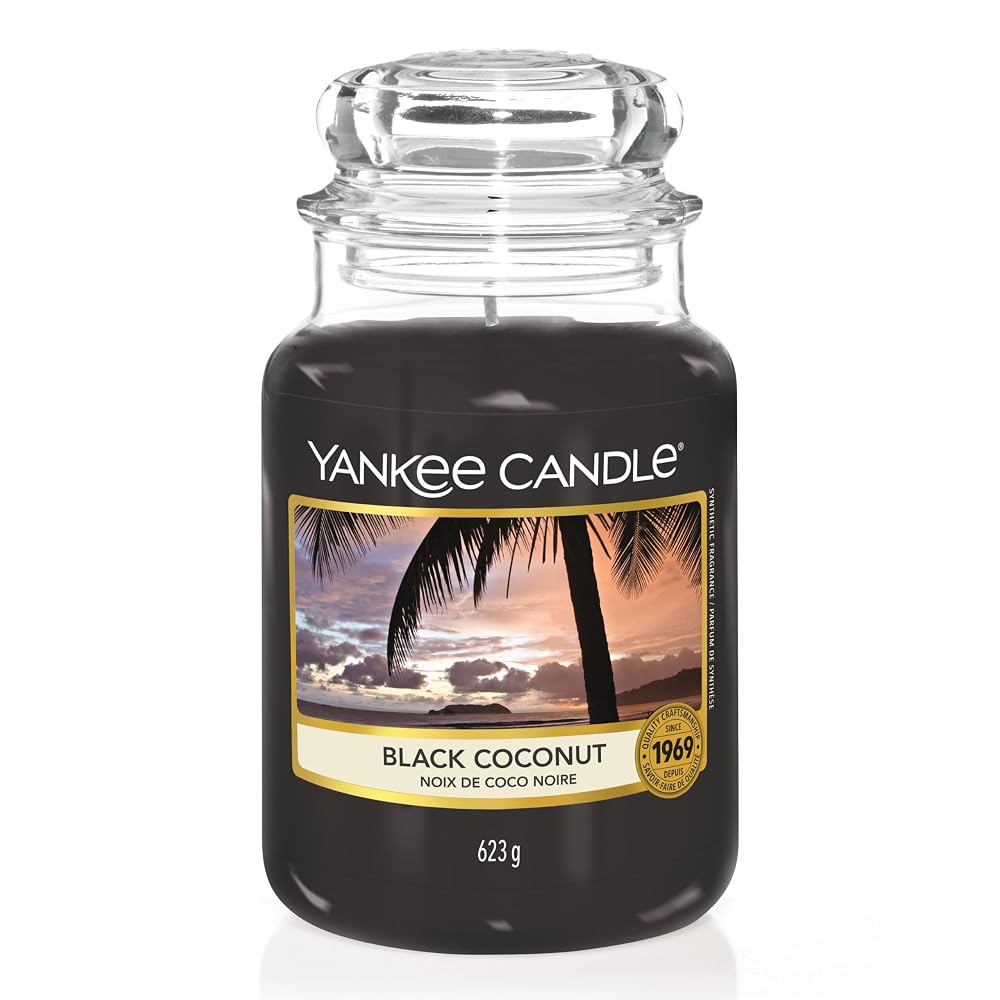 Yankee Candle Large Jar Scented Candle | Black Coconut | Long Burning Candle